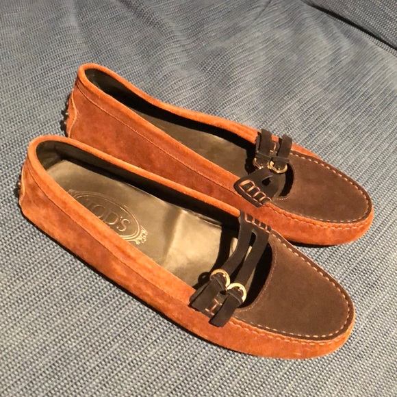 Tod’s Multi-Tone Suede Driving Loafer sz 9 - Picture 2 of 6
